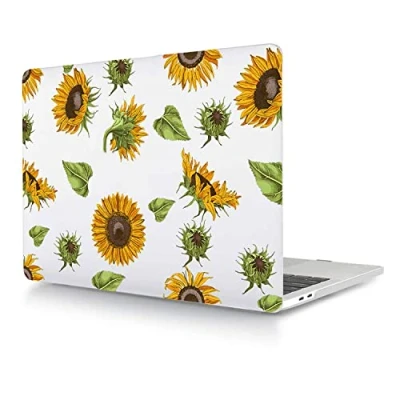 Abbildung von Hülle Case Kompatibel mit MacBook Air 13 Zoll 2017 2016 2015 2014 2013 2012 2011 2010 Freisetzung A1466 A1369, Ultradünne Plastik Hartschale Schutzhülle, Sonnenblume
