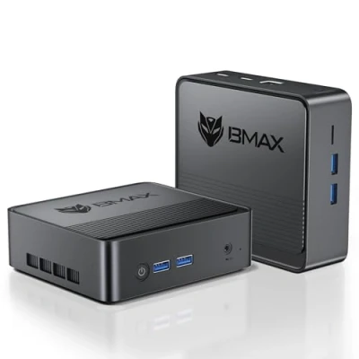Abbildung von BAMX B3 Mini PC 8 GB DDR4 256 SSD W 11 Pro Intel N5095 (bis zu 2,9 GHz) Micro Desktop PC,BT4.2/4K@60Hz UHD Dual Display/2,5 Zoll SSD/Gigabit Ethernet/2.4+5G WiFi Computer für Büro/Schule