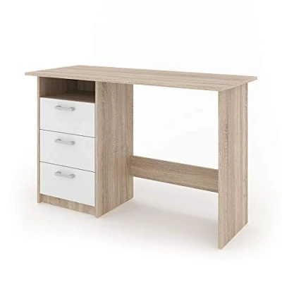 Abbildung von Vicco Schreibtisch Meiko, Weiß/Sonoma, 120 x 50 cm