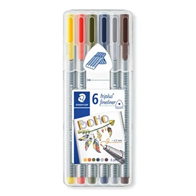 Abbildung von triplus fineliner Box 6 st boho colours