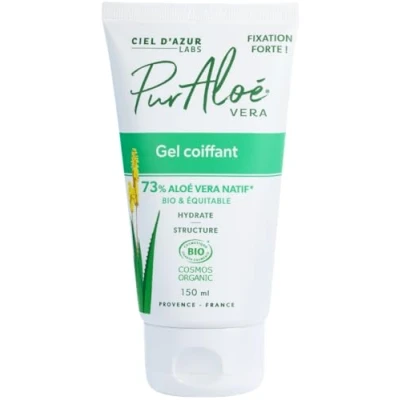 Abbildung von Ciel d&#039;Azur Labs Bio Styling Gel 73% Aloe Vera &amp; fair starke Befestigung, spendet Feuchtigkeit und Struktur zertifiziert Cosmos Organic 99% natürliche Ursprungs, Tube 150 ml