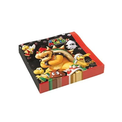 Abbildung von Servietten Super Mario Bros 33x33cm 20 Stück