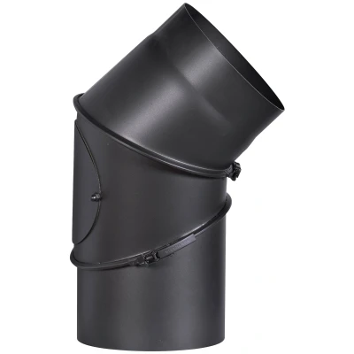Abbildung von Firefix Ofenrohr, Bogen, 180 mm, 90 , Stahlblech, mit Tür
