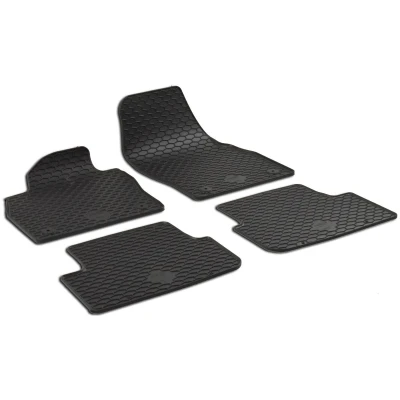 Abbildung von WALSER 50814 Fußmattensatz Gummi vorne und hinten 4 schwarz Maßgefertigt SEAT: IBIZA 5, Arona, VOLKSWAGEN: Polo VI