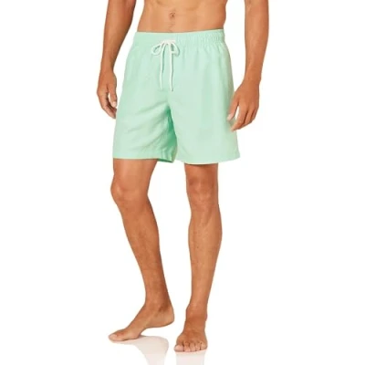 Abbildung von Amazon Essentials Herren Badehose, Schnell Trocknend, 18 cm Auslauffarben, Minzgrün, XXL