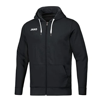 Abbildung von JAKO Unisex Kinder Basis Kapuzenjacke, Schwarz, 152 EU