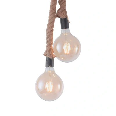 Abbildung von LeuchtenDirekt Leuchten Direkt Decken Hänge Lampe Tau Seil Wohn Ess Zimmer Beleuchtung Pendel Leuchte 15482 18 Braun