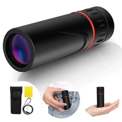 Abbildung von Monokular Teleskop 30X30 Monokulares Fernrohr Erwachsene Monoculars Mini Portable Wasserdicht Zoom Monocular für Vogelbeobachtung Reisen Jagd Konzert Sport im Freien