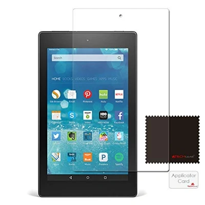Abbildung von TECHGEAR [5 Stück Displayschutz für Amazon Fire HD8 mit Alexa (8,0 zoll) Ultra Klare Schutzfolie HD 8 2018/8. Gen, 2017/7. 2016/6. Gen und 2015/5. Gen.