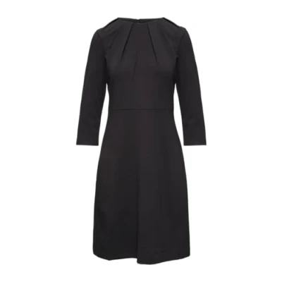 Abbildung von s.Oliver Black Label MIT Raffdetails Jerseykleid, Damen, Größe: 34, Schwarz
