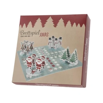 Abbildung von Spetebo Spiel Weihnachts Würfelspiel Ludo für 2 4 Spieler, Würfelspiel, Winterliches Brettspiel Kinder ab 5 Jahren