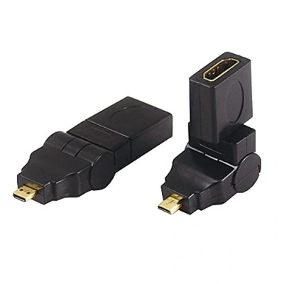 Abbildung von Bolwins G40S Micro HDMI auf Adapter, 360 drehbar, Stecker 2.0 Buchse, kompatibel mit Smartphones, Tablets, Kameras Flexibler Adapter für HD Übertragung