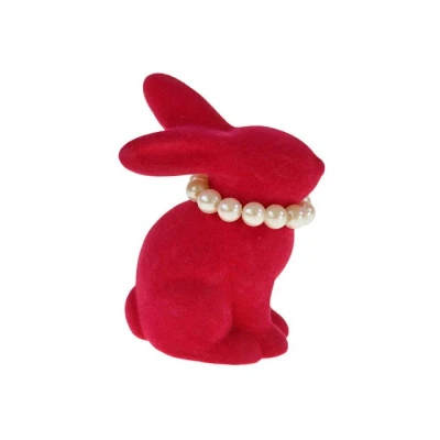 Abbildung von Werner Voß Hase mit Perlenkette pink 6,5x4,5x9cm