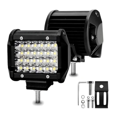 Abbildung von Boncak Scheinwerfer LED Arbeitsscheinwerfer,2x4 Zoll 72w 12v 24v Zusatzscheinwerfer Arbeitslicht Flutlicht Offroad Wasserdicht IP68 Traktor SUV Auto (4&#039;&#039; 2 Stück)