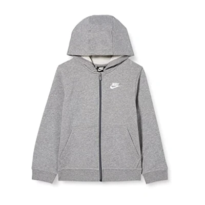 Abbildung von Nike Jungen Club Kapuzenpullover, Carbon Heather/White, 8 Jahre EU