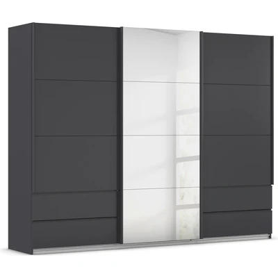 Abbildung von rauch Schwebetürenschrank &quot;Kleiderschrank Schrank Garderobe Wäscheschrank ELARA mit Spiegel&quot;, praktische Schubladen optional farblich abgesetzt MADE IN GERMANY