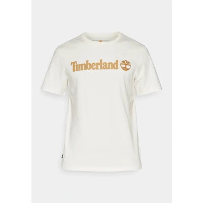 Abbildung von Timberland Linear LOGO Short Sleeve TEE Tshirt print, Herren, Größe: XXL, Vintage white