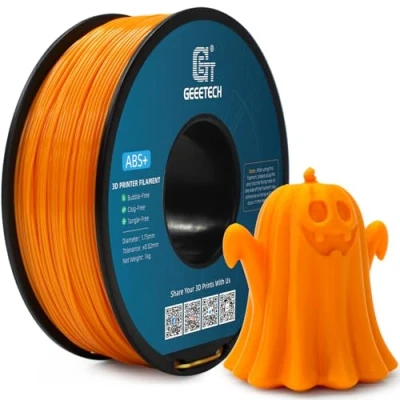 Abbildung von GEEETECH ABS+ Filament für 3D Drucker, 1,75 mm, Orange, Druck Filament, ABS, 1 kg, Spule