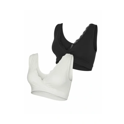 Abbildung von Mamalicious Mlhelena 2PACK Still Bustier, Damen, Größe: XS, Snow white