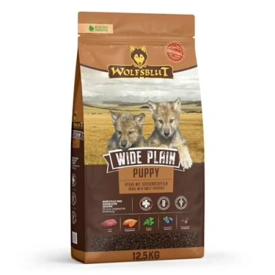 Abbildung von Wolfsblut Wide Plain Puppy 12,5 kg Pferd Trockenfutter Hundefutter Getreidefrei