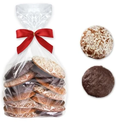 Abbildung von Oblaten LEBKUCHEN Bruch 12 Stück 400g Gemischt Feine Oblatenlebkuchen Natur Schoko Zuckerglasur Glasiert Zartbitter Naturell mit von WELT