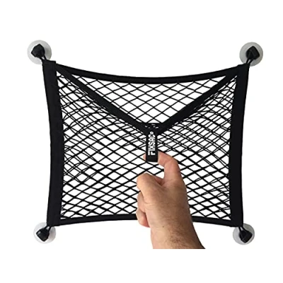 Abbildung von FixSac 2 Storage Net Fixing Without Drilling for Commercial Vehicles, Camper Vans, Motorhomes, Caravans and Boats 45 x 40 cm
