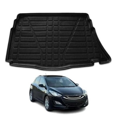 Abbildung von OMAC Kofferraumwanne Laderaumwanne kompatibel mit Hyundai i30 Kombi 2012 2024 Gummi TPE Schwarz