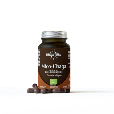 Abbildung von HIFAS DA TERRA Mico Chaga Reiner Extrakt Pilzextrakt Dose 70 Kapseln