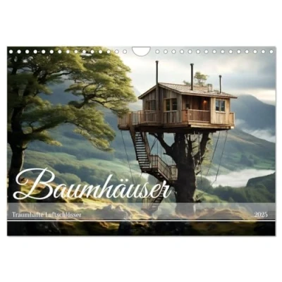 Abbildung von Baumhäuser Traumhafte Luftschlösser (Wandkalender 2025 DIN A4 quer), CALVENDO Monatskalender
