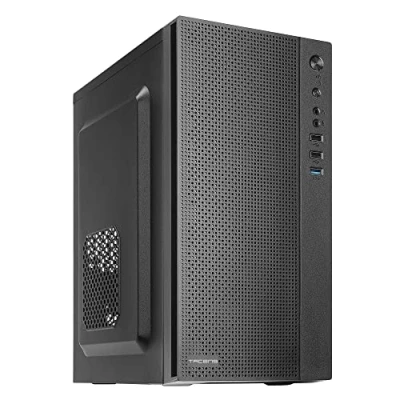 Abbildung von Tacens Anima AC5500, Kompaktes Micro ATX PC Gehäuse, Front Mesh Kühlung, 500W Netzteil, USB 3.0, Schwarz, Compact