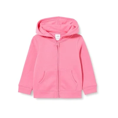 Abbildung von Amazon Essentials Mädchen Fleece Kapuzenpullover mit Reißverschluss, Kräftiges Rosa, 8 Jahre