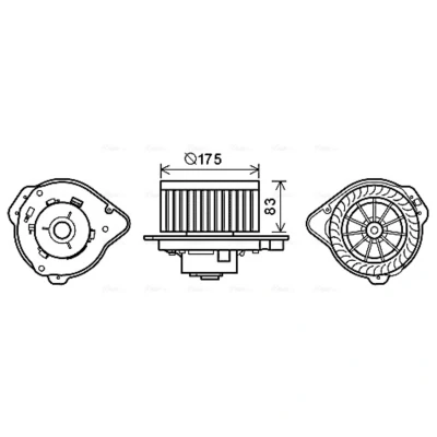 Abbildung von PRASCO VO8174 Elektromotor, Innenraumgebläse