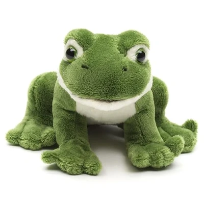 Abbildung von Uni Toys Kuscheltier Grüner Frosch Plushie, sitzend 13 cm (Länge) Plüsch, Plüschtier, zu 100 % recyceltes Füllmaterial