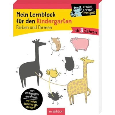 Abbildung von Mein Lernblock für den Kindergarten Farben und Formen: Übungen Rätsel als Vorbereitung auf die Vorschule. Von Pädagogen entwickelt mit tollen Belohnungsstickern ab 3 Jahren