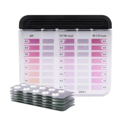 Abbildung von POWERHAUS24 Rapid Tester mit 60 Reagenzien für Chlor, Brom &amp; pH Wert, schnelle und präzise Wasseranalyse, Made in Germany, Pools Whirlpools