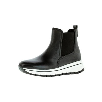 Abbildung von Gabor Damen Chelsea Boots, Frauen Stiefeletten,Wechselfußbett,Best Fitting,Kurzstiefel,uebergangsschuhe,schwarz (Weiss),38 EU / 5 UK