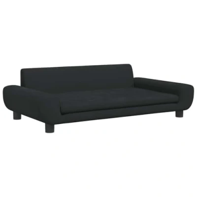 Abbildung von vidaXL Kindersofa, Couch für Kinder, Kindercouch mit runden Kanten, Kindersessel Minisofa Polstersofa Kindermöbel Sofa Kinderzimmer, Schwarz Samt