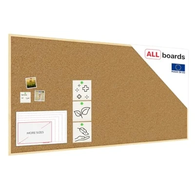 Abbildung von ALLboards Pinnwand mit Holz Rahmen 200x100cm Korktafel Korkwand Kork