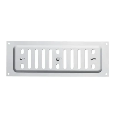 Abbildung von SO TECH® Lüftungsgitter Belüftungsgitter verschließbar zum Aufschrauben mit Schiebeverschluss (1 St), Aluminium, 260 x 90 mm, Schlitzlochung oval
