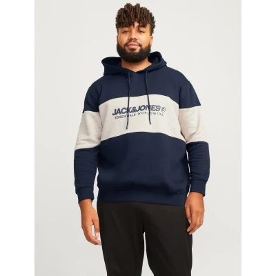 Abbildung von Jack &amp; Jones Jjelegacy Blocking HOOD Kapuzenpullover, Herren, Größe: 4XL, Navy blazer