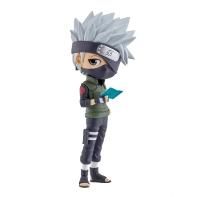 Abbildung von Banpresto Unisex Adult Naruto Shippuden Hatake Kakashi Vers.A Q Posket 15 cm, Black, Estándar