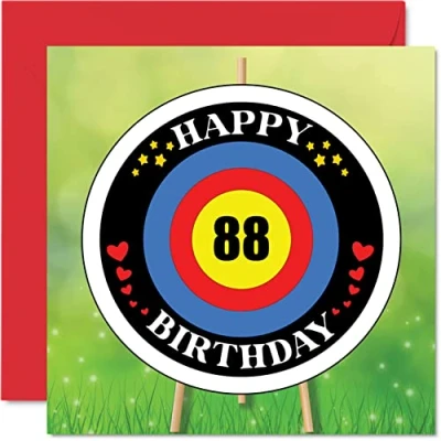 Abbildung von Stuff4 Lustige Geburtstagskarte zum 88. Geburtstag für Männer und Frauen Zielalter Happy Birthday Karte Vater, Mutter, Großvater, Oma, Onkel, Tante, 145 mm x