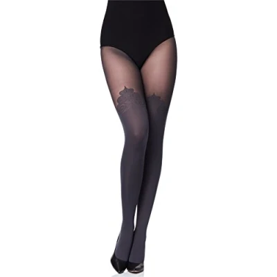 Abbildung von Merry Style Strumpfhose Damen Strümpfe MS 389 Feinstrumpfhose 60 DEN (1 St) mit Muster, aus Mikrofaser