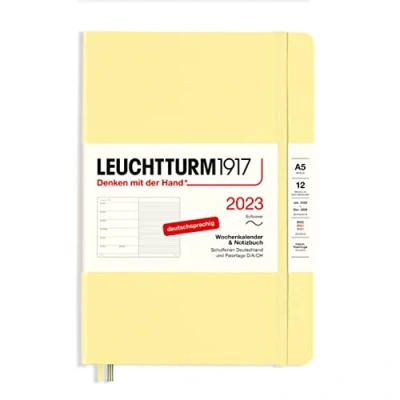 Abbildung von LEUCHTTURM1917 365692 Wochenkalender &amp; Notizbuch Softcover Medium (A5) 2023, 12 Monate, Vanilla, Deutsch