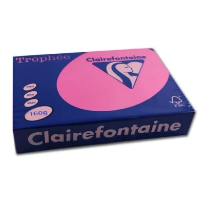 Abbildung von Clairefontaine 1017C Ries Druckerpapier / Kopierpapier Trophee, intensive Farben, DIN A4, 160g, 250 Blatt, Eosin, 1