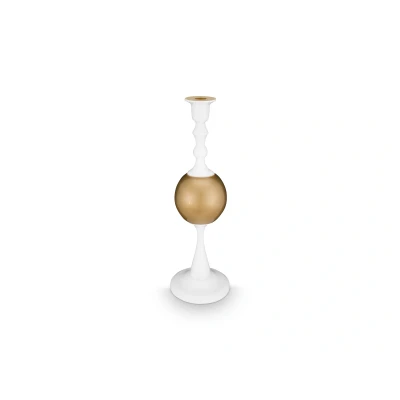 Abbildung von PIP STUDIO Kerzenhalter metall Sphere mittel weiß gold 37cm