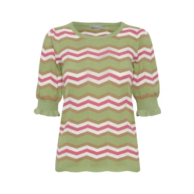 Abbildung von Fransa Frflorian Tshirt print, Damen, Größe: Large, Forest shade mix