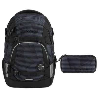 Abbildung von coocazoo Schulranzen Schulrucksack Set MATE Dark Mission 2 teilig (Rucksack, Mäppchen), ergonomisch, reflektiert, Körpergröße: 135 180 cm