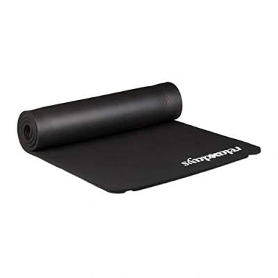 Abbildung von relaxdays Yogamatte 1 cm dick einfarbig, Schwarz