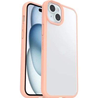 Abbildung von OtterBox Sleek Hülle für iPhone 15 Plus / 14 Plus, stoßfest, sturzsicher, ultraschlank, schützende Hülle, Getestet nach Militärstandard, Transparent/Pfirsich, Keine Einzelhandelsverpackung